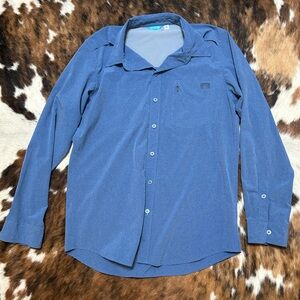 Men's Avid Blue Performance Long Sleeve Shirt